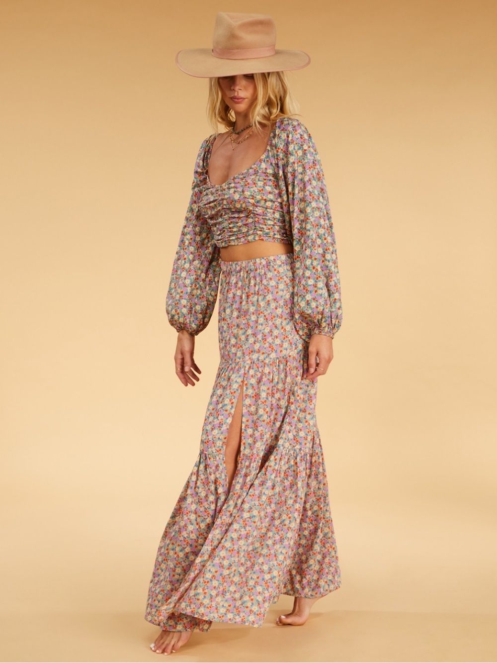 BILLABONG x SALTY BLONDE Free Love Skirt Floral Large NWT 167 - Picture 4 of 14